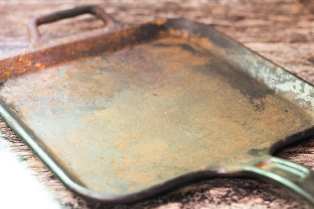Rusty cast iron.