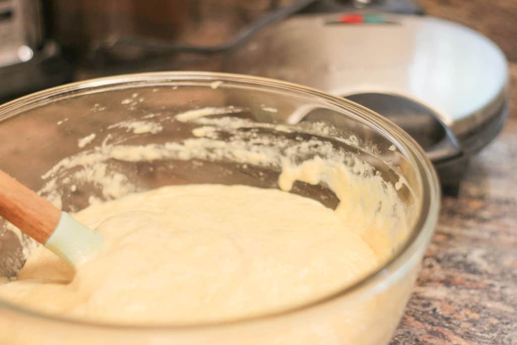 Mixing bowl with batter-my favorite kitchen tools