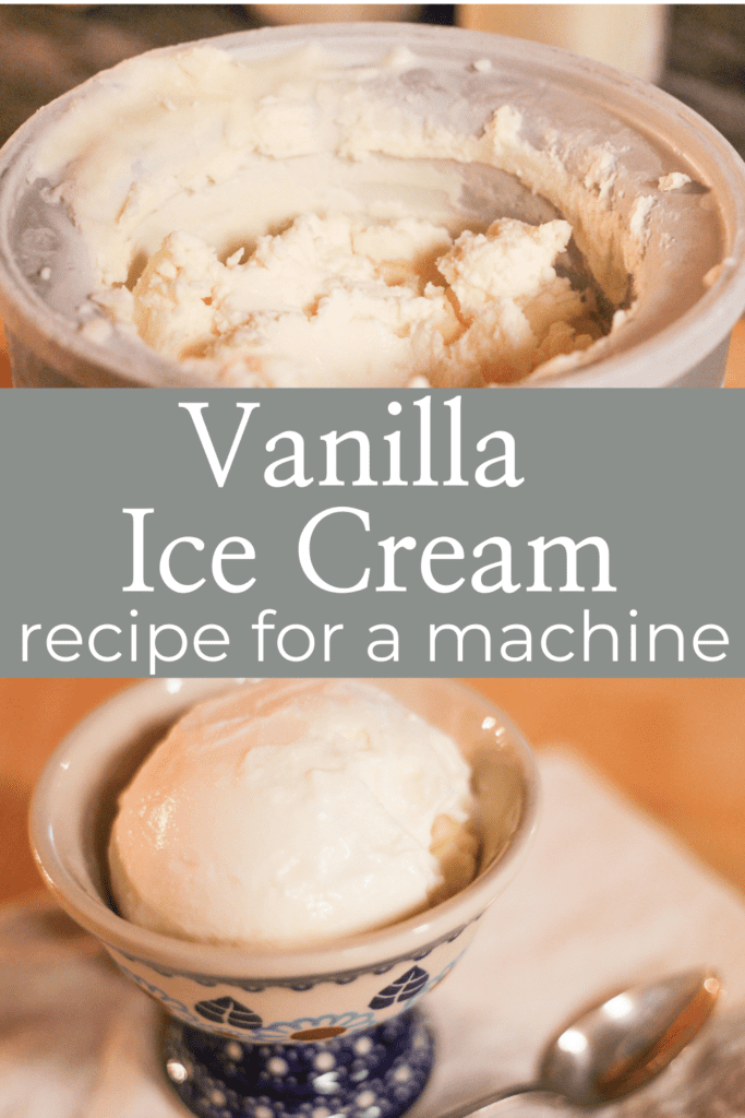 Homemade vanilla ice cream pin