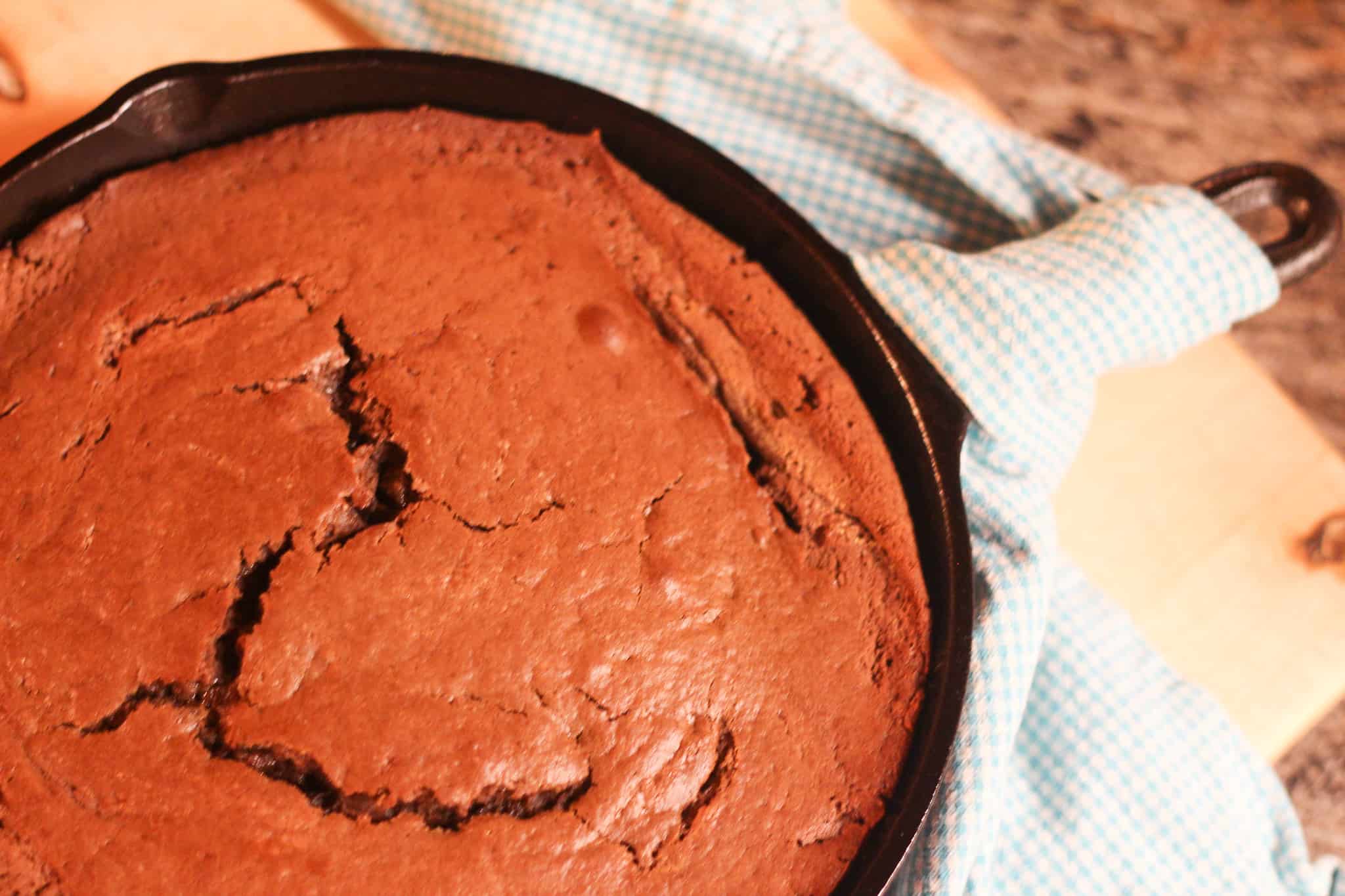 Cast Iron Sourdough Chocolate Cake
