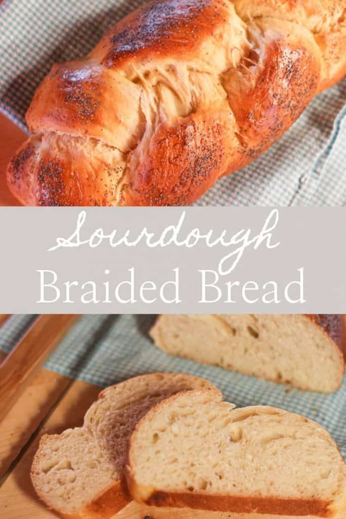 Sourdough braided bread Pinterest image