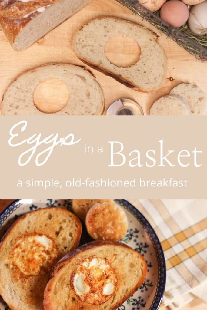 Eggs in a basket Pinterest image
