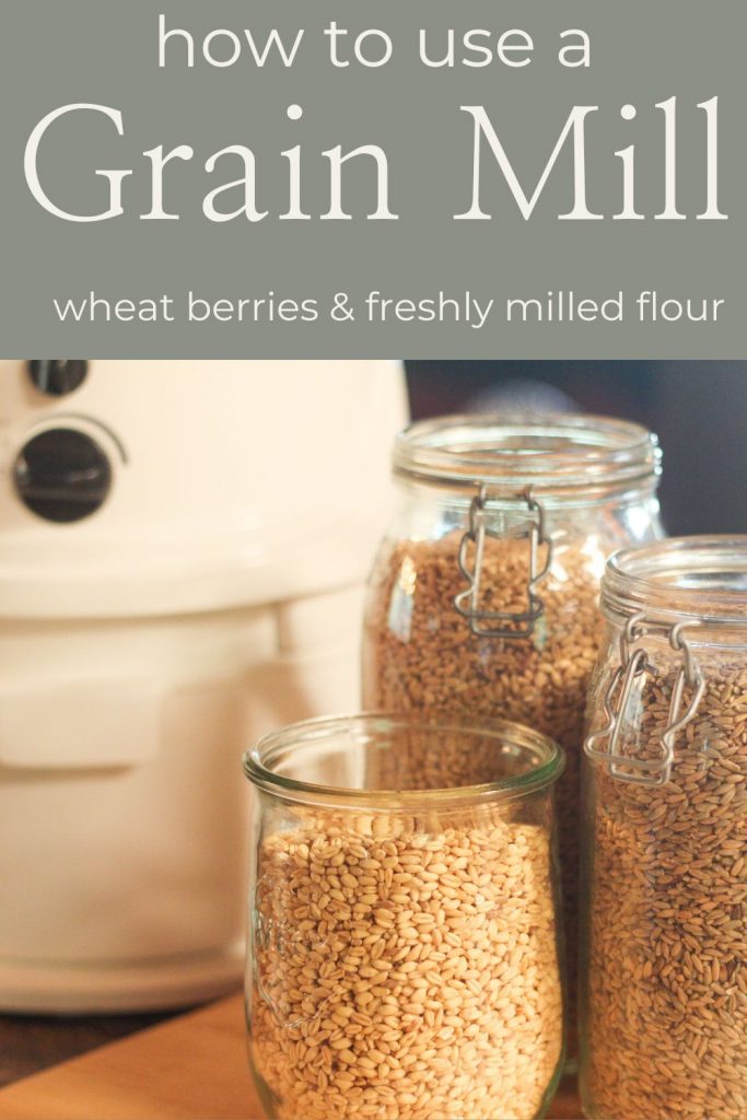 Pinterest image for how to use a grain mill