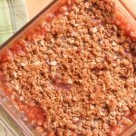 Baked oatmeal rhubarb crunch
