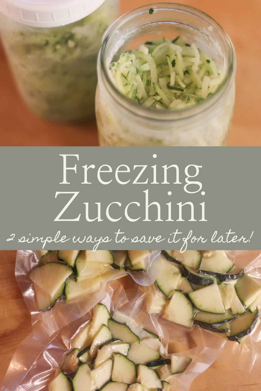 Freezing Zucchini Rosehips & Honey