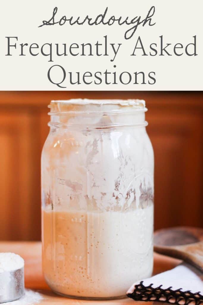 Sourdough frequently asked question Pinterest image