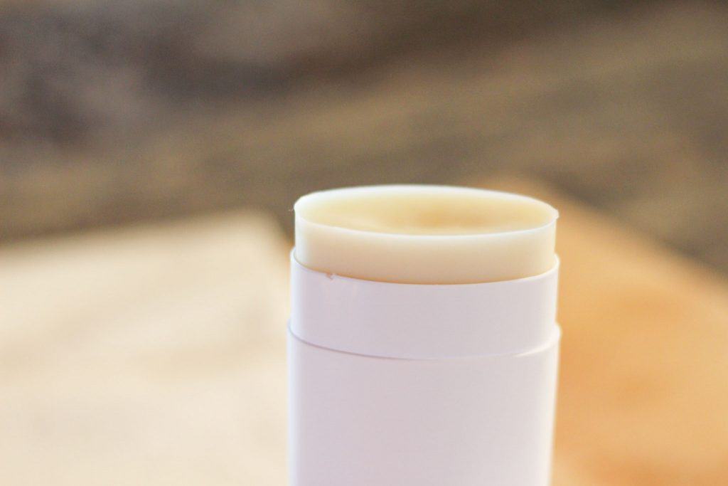 Close-up of body butter stick